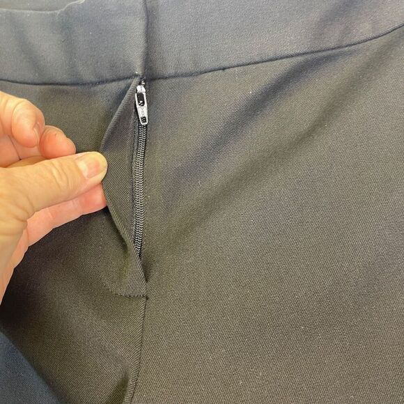 St. John Sport Black Fall 06 Basic Wide Leg High Waist Dress Pants Size Large - Picture 3 of 10